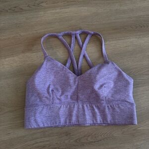 Women's Purple Strappy Sports Bra